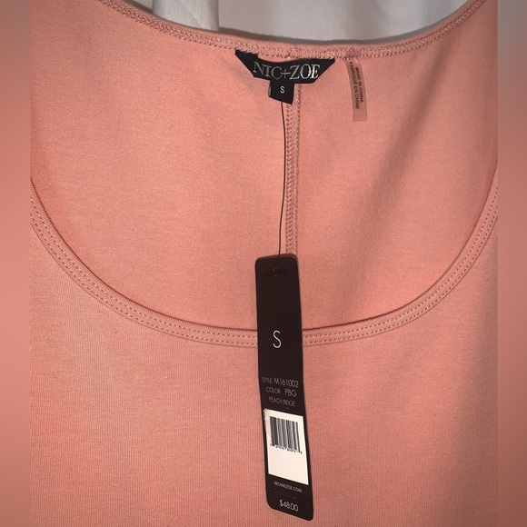 Nick+Zoe Women’s Peach Beige Scoop Neck Shell Cami Tank Top Size Small - Picture 6 of 9